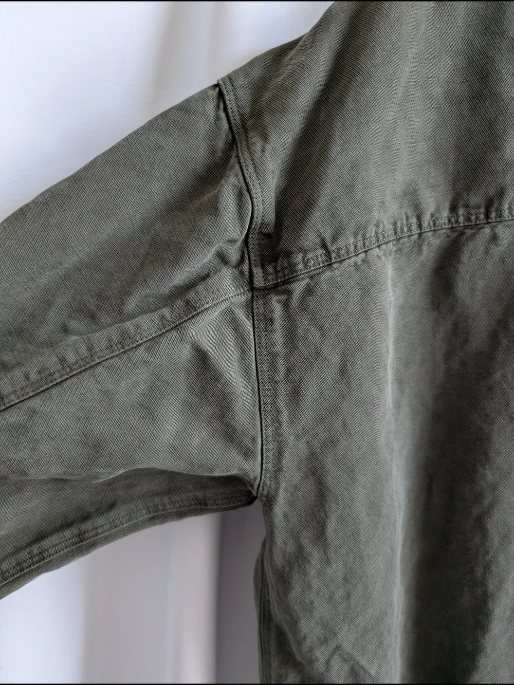 Marine Layer Olive Green Linen Lyocell Utility Field Jacket Chore Coat - L